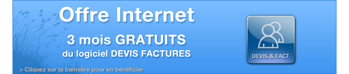 offre Internet 3 mois gratuit du logiciel en ligne de devis factures