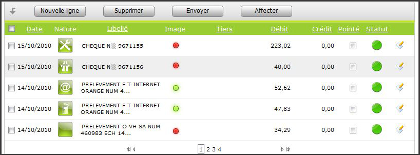 Comptabilité de trésorerie (logiciel Compta Express)